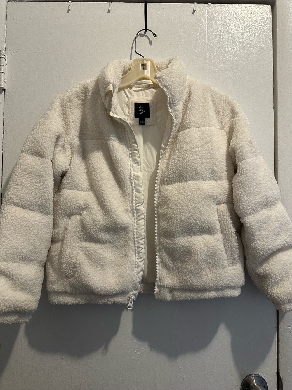 art class Cream Teddy Sherpa Puffer Jacket